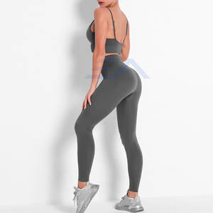 Conjunto Deportivo de Moda para Mujer, Conjunto de Yoga de Dos Piezas, Ecológico, Transpirable, de Spandex/Poliéster, Venta al Por Mayor - Product Image 4