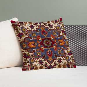 Coussin imprimé au charme bohème : design Kilim unique pour la décoration intérieure, housse + insert - Product Image 4