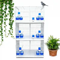 Grande cage à oiseaux en fil métallique spacieuse et durable pour l'élevage de canaris, cages pour oiseaux, cage à perroquets, grande cage à oiseaux empilable