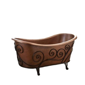 Prix de gros nouveauté baignoire en cuivre de couleur noire fabriquée en Inde baignoires en cuivre - Product Image 2