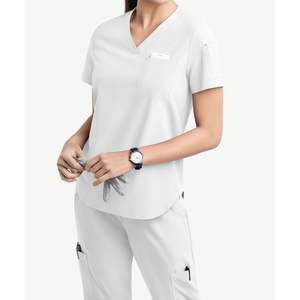 Haute qualité Performance femmes gommages mèche tissu respirant infirmière médecin médical en vrac en gros personnalisé propre Logo gommages - Product Image 1