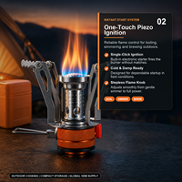 Réchaud à butane mini tout-en-un avec allumage électronique pour la cuisine en plein air, le camping et les voyages - Plaque de cuisson portable