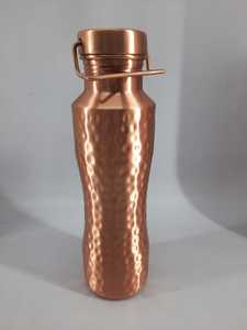 Elegant Classic Design Eco-Friendly Copper Ayurvedic Hammered Water <b>Bottle</b> with Customizable Logo and Shape - Product Image 6