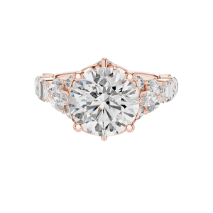 Bague solitaire en diamant de laboratoire 4,044 CT pour femmes, clarté VVS-VS EF, or 18 carats, 14 carats, 10 carats et argent 925, rose, jaune, blanc - Product Image 1