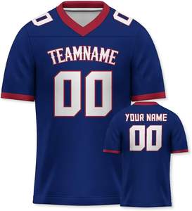 Camiseta personalizada de fútbol americano para hombre, de manga corta Camiseta deportiva transpirable de secado rápido personalizada o en blanco - Product Image 5