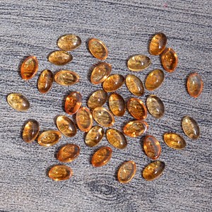 Piedra preciosa de citrino Natural AAA, cabujón ovalado de 3x4mm, piedra preciosa semipreciosa, Parte posterior plana, citrino, piedra preciosa suave, cabujones sueltos para joyería - Product Image 4