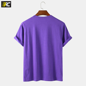 เสื้อยืดแขนสั้นสำหรับผู้ชาย,เสื้อยืดสีพื้นผ้าฝ้ายไม่มีลายสำหรับใส่ออกกำลังกายมี3สี - Product Image 2