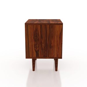 Latest 2024 Modern Rustic Handcrafted Solid Wood <b>Side</b> <b>Table</b> with <b>Storage</b> Shelf for Living Room Bedroom and Office - Product Image 2