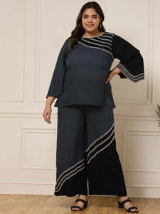 Conjunto de Top y Pantalones Palazzo de Rayón Liso hasta el Tobillo para Mujer, Mono Largo de Moda, Vestido Occidental Elegante y Novedoso para Mujer - Product Image 4