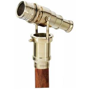 Brass <b>Walking</b> Stick Vintage Handle Telescope Head Foldable Steampunk Accessories Wooden <b>Walking</b> Stick <b>Cane</b> <b>for</b> <b>Men</b> and - Product Image 5