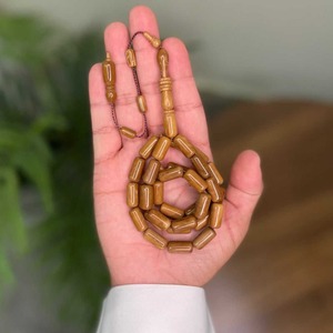 Vente en gros de tasbihs en résine naturelle, perles de prière islamiques, chapelet musulman rond, tasbeeh, qualité d'exportation, Inde - Product Image 4