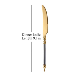 Flatware <b>Wedding</b> Cutlery Set Gold Titanium Cutlery Stainless Steel Fashion Elegant Gold <b>Wedding</b> Cutlery Set in Bulk Supply - Product Image 3