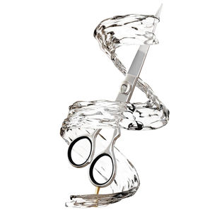 กรรไกรตัดผมแบบมืออาชีพขนาด5.5นิ้วกรรไกรตัดผมเหล็กเยอรมันพร้อมแหวนยางสีดำ - Product Image 4