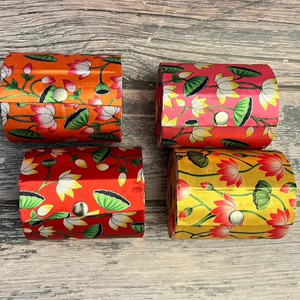 Caja de brazalete Cajas de joyería Accesorios de mano Elegante Patola Imprimir Accesorio nupcial Brazaletes Organizador Pichwai Diseño Caja de regalo - Product Image 1