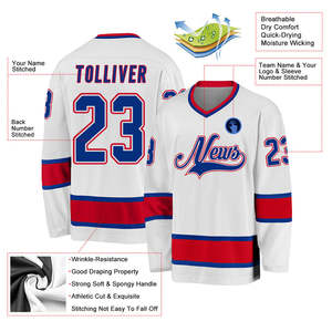 Maillot de hockey sur glace imprimé sur mesure Nouveau style Maillot de hockey sur glace en gros Mode personnalisée OEM Respirant Prix bas - Product Image 2