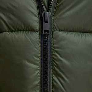 Chaqueta reversible de lona con capucha de lujo de tendencia 2025 al por mayor, chaqueta informal de invierno con bolsillo de características lisas brillante de manga larga personalizada 100% - Product Image 2