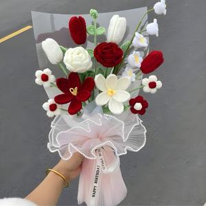 Bouquet de fleurs au crochet fait main personnalisable, Cadeau de la Saint-Valentin 2026 - Product Image 2