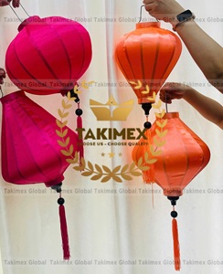 โคมไฟทรงกลมทำจากผ้าไหมสีสันสดใสขนาด12นิ้วสำหรับตกแต่งวันคริสต์มาสและวันเกิด - Product Image 1