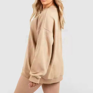 Ropa de Talla Grande Premium para Mujer, Sudaderas Casuales, Sudaderas Transpirables con Logotipo Personalizado, Sudaderas con Cuello Redondo, Ropa Urbana Lisa - Product Image 3