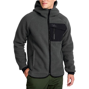 Wholesale Custom Logo And Design Professional Hoodies <b>Men</b> Thick Winter Full Zip Warm <b>Sherpa</b> <b>Fleece</b> Lined Hoodie For <b>Men</b> - Product Image 1