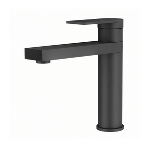 Grifo moderno para lavabo de baño, grifería de latón de un solo Mango, color negro, frío y caliente - Product Image 3