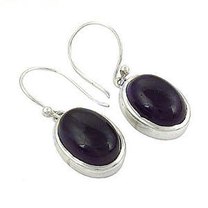 Pendientes Vintage de Plata 925 con Amatista, Piedra Principal de Oro de 14K y 18K, Diseño de Aro Moderno en Forma de Corazón para Mujer - Product Image 3