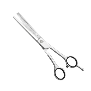 Tijeras de peluquero Razor Edge, tijeras de adelgazamiento de 6 "para los dedos con reposapiés, tijeras de adelgazamiento personalizadas de acero inoxidable con reposapiés para los dedos - Product Image 1