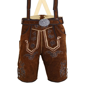 Personnalisé hommes de haute qualité 2025 Trachten Oktoberfest Lederhosen haut cuir bavarois Hosen brodé coupe-vent mi printemps - Product Image 1