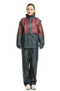 Traje de lluvia Unisex de alta calidad para adultos, impermeable, transpirable, chaqueta de lluvia, pantalones, cremallera en el pecho, logotipo frontal, protección UV antibacteriana - Product Image 3