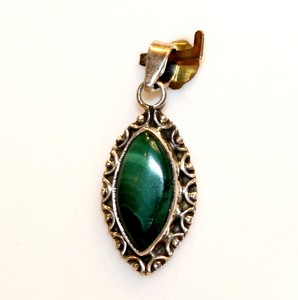 Collier pendentif en argent sterling 925 avec malachite naturelle pour la pratique de la méditation, qualité supérieure - Product Image 5