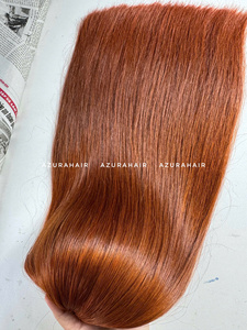 ¡Gran Oferta! !! Cabello Humano Virgen Vietnamita 100% Natural, Color Naranja Liso, Sin Enredos, Sin Caída, Venta al Por Mayor - Product Image 5