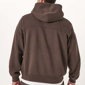 Sweat-shirts à capuche oversize pour hommes, en gros, personnalisés, vierges, à épaules tombantes, lourds, à capuche bouffante, en molleton gaufré, de qualité supérieure - Product Image 6