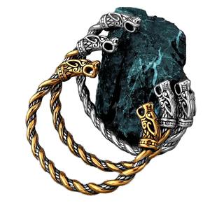 Bracelets en aluminium massif polis, religieux, magnétiques, pour l'arthrite, Pulsera Vikinga, bracelet de guérison, bracelets en soie, 99,99% d'aluminium pur - Product Image 1