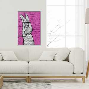 Toile d'art imprimée moderne et élégante : décoration murale en verre trempé, toile encadrée blanche - Product Image 1