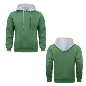 Sweat-shirts à capuche en coton 100% doublés en tricot, anti-rides, personnalisés pour hommes, vente en gros 2025, vêtements de sport, pull-over uni, coupe courte, salle de sport - Product Image 6