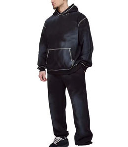 ชุดวอร์มผ้าฝ้าย100% พื้นแห้งเร็วระบายอากาศได้ดีของผู้ชายชุดฤดูหนาวพิมพ์ลายสตรีทแฟชั่น - Product Image 1