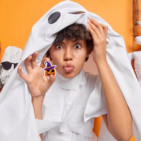 Adesivo impermeabile personalizzabile in vinile a forma di bottiglia di vetro per regalo e modello artigianale di Halloween per etichette di imballaggio