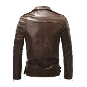 Nuevo diseño de moda chaqueta de cuero para hombre estilo de invierno chaquetas de hombre chaqueta de cuero genuino para hombres con estilo - Product Image 3