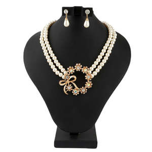 Women's Pearl <b>Locket</b> Set - Golden - Product Image 1
