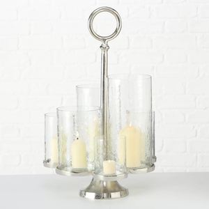 Bougie en verre et en métal de dernière conception de vente chaude-ouragan et votive pour la décoration à la maison - Product Image 3
