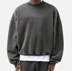 Sweatshirts pour hommes, sweatshirts unisexes personnalisés, sweatshirts à manches longues d'hiver, sweatshirts lourds, sweatshirts délavés à l'acide - Product Image 4