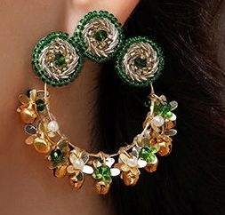 ต่างหูลูกปัดปักลายรุ่นล่าสุด ต่างหูลูกปัดหลากหลายแบบสั่งทำได้ สำหรับผู้หญิง เครื่องประดับงานเทศกาล ราคาดีที่สุด ต่างหูลูกปัด - Product Image 6