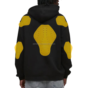 Nouveau sweat à capuche de moto blindé tendance avec rembourrage amovible et grand logo imprimé pour jeunes motards - Product Image 5