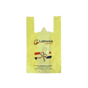 Eco-Friendly HDPE Plastic T-Shirt Carrier <b>Bags</b> Durable Shopping <b>Bags</b> for Supermarket Bakery - Product Image 2