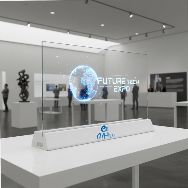 Custom Transparent OLED Display 3D Self Luminous Touch Showcase Screen Commercial Digital Signage Manufacturer