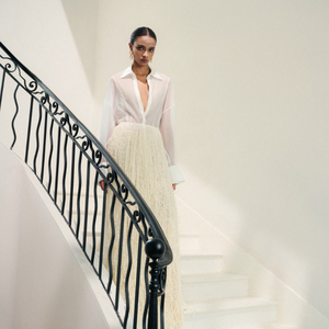 Traje de falda de nuevo diseño 2025 para mujer, falda MAXI de malla, ropa de mujer de Material holgado de buena calidad hecha en Vietnam - Product Image 4