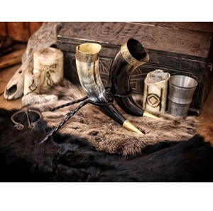 Natural <b>Viking</b> Drinking Horn Mug Polished Horn Beer Wine <b>Cup</b> - Product Image 4
