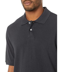 Camiseta de Golf de secado rápido de 100% algodón para hombre, camiseta de tenis de verano, logotipo personalizado bordado, ropa de punto lisa en blanco sólido - Product Image 5