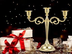 Candélabre en aluminium à 5 bras de conception moderne parfait pour la décoration de maison et de fête de mariage à un prix abordable - Product Image 2