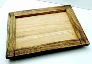 Plateau de service rectangulaire en bois de style nouveau avec poignées, conçu pour un usage quotidien et une présentation élégante de la table - Product Image 6